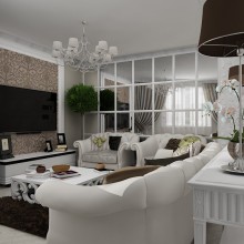 Дизайн-проект 3-х комнатной квартиры-студии