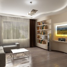 Дизайн проект трехкомнатной квартиры на Ключевской
